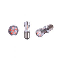 Autolamps Pkt 1 Red LED Bayonet Globe 12V Bay15D P21/5W Base Pack