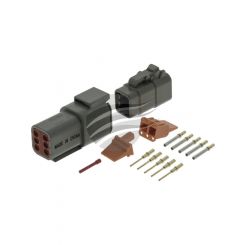 Deutsch Dtm Series 6 Way Connector Kit Incl Gold Terminals And Wedges