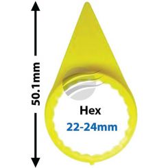 Nice Wheel Nut Indicator Sizes 22 - 24mm Yellow Rubber (NWL2224-100)