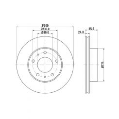 Bremtec Euro-Line Disc Brake Rotor (Pair) 299.6mm