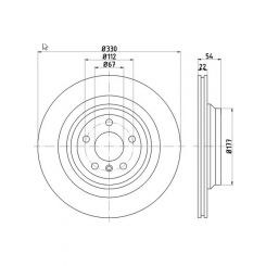 Bremtec Euro-Line Disc Brake Rotor (Pair) 330mm