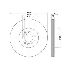 Bremtec Euro-Line High Grade Disc Brake Rotor (Pair) 360mm