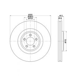 Bremtec Euro-Line Disc Brake Rotor (Pair) 354.7mm