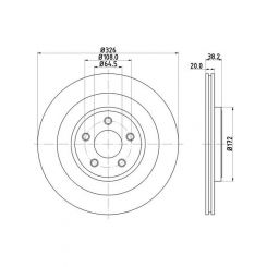 Bremtec Euro-Line Disc Brake Rotor (Pair) 326mm
