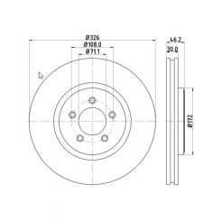 Bremtec Euro-Line Disc Brake Rotor (Pair) 326mm