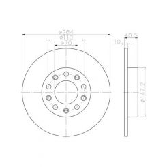 Bremtec Euro-Line Disc Brake Rotor (Pair) 263.9mm