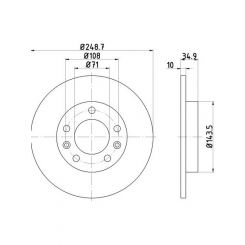 Bremtec Euro-Line Disc Brake Rotor (Pair) 249mm