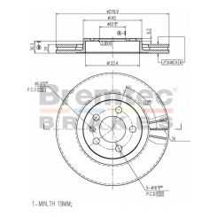 Bremtec Euro-Line Disc Brake Rotor (Pair) 279.9mm