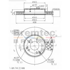 Bremtec Euro-Line Disc Brake Rotor (Pair) 288mm