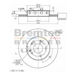 Bremtec Euro-Line Disc Brake Rotor (Pair) 284.00mm