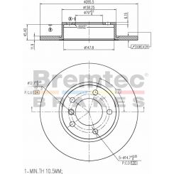 Bremtec Euro-Line Disc Brake Rotor (Pair) 285.4mm