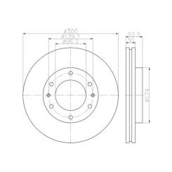 Bremtec Pro-Series Disc Brake Rotor (Pair) 300mm