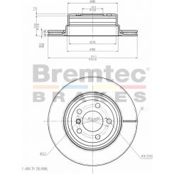 Bremtec Euro-Line Disc Brake Rotor (Single) 324mm
