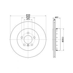 Bremtec Euro-Line Disc Brake Rotor (Single) 330mm