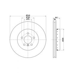 Bremtec Euro-Line Disc Brake Rotor (Single) 348mm