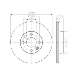 Bremtec Euro-Line Disc Brake Rotor (Pair) 258mm