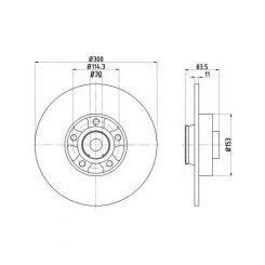 Bremtec Euro-Line Disc Brake Rotor (Single) 300mm