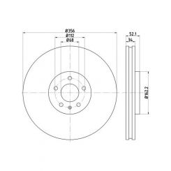 Bremtec Euro-Line Disc Brake Rotor (Single) 355.7mm