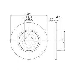 Bremtec Euro-Line Disc Brake Rotor (Pair) 257.3mm