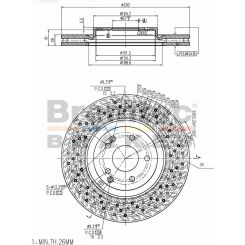 Bremtec Euro-Line Disc Brake Rotor (Single) 330mm