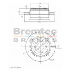 Bremtec Euro-Line Disc Brake Rotor (Pair) 300mm