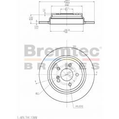 Bremtec Euro-Line Disc Brake Rotor (Single) 300.00mm