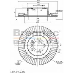 Bremtec Euro-Line Disc Brake Rotor (Single) 344mm