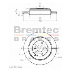 Bremtec Euro-Line Disc Brake Rotor (Pair) 330mm