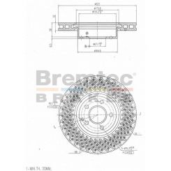 Bremtec Euro-Line Disc Brake Rotor (Pair) 322mm