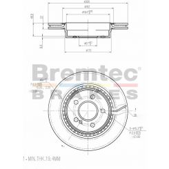Bremtec Euro-Line Disc Brake Rotor (Pair) 300mm