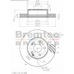 Bremtec Euro-Line High Grade Disc Brake Rotor (Pair) 295.2mm