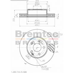 Bremtec Euro-Line Disc Brake Rotor (Pair) 295.2mm