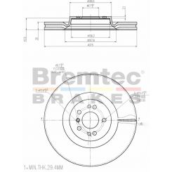 Bremtec Euro-Line Disc Brake Rotor (Single) 375mm
