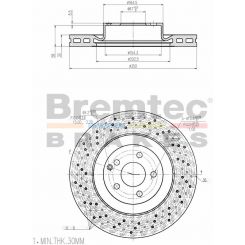 Bremtec Euro-Line Disc Brake Rotor (Single) 350mm