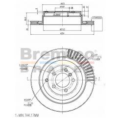 Bremtec Euro-Line Disc Brake Rotor (Single) 354.00mm