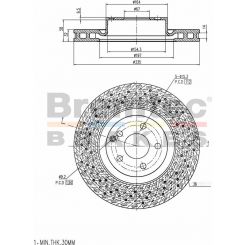 Bremtec Euro-Line Disc Brake Rotor (Single) 335.00mm