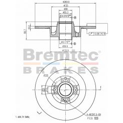Bremtec Euro-Line Disc Brake Rotor (Single) 269.90mm