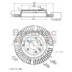 Bremtec Euro-Line Disc Brake Rotor (Pair) 325mm