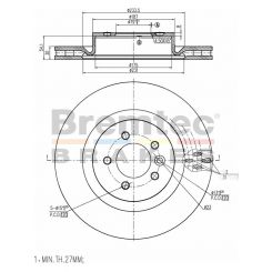 Bremtec Euro-Line Disc Brake Rotor (Single) 360mm