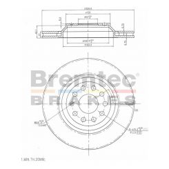 Bremtec Euro-Line Disc Brake Rotor (Pair) 309.9mm