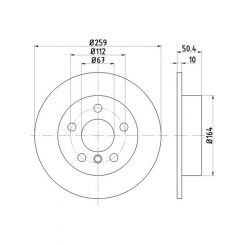Bremtec Euro-Line Disc Brake Rotor (Pair) 259mm