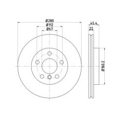 Bremtec Euro-Line Disc Brake Rotor (Pair) 280mm
