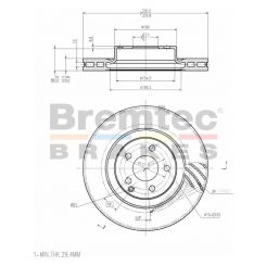 Bremtec Euro-Line Disc Brake Rotor (Pair) 330mm