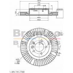 Bremtec Euro-Line Disc Brake Rotor (Pair) 280mm