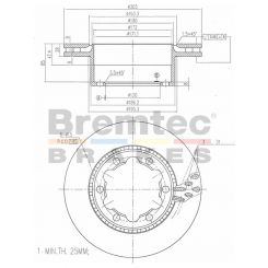 Bremtec Euro-Line Disc Brake Rotor (Single) 303mm