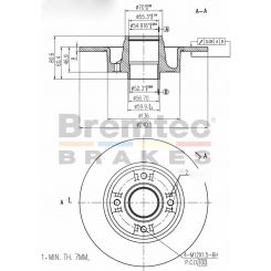 Bremtec Euro-Line Disc Brake Rotor (Single) 240.1mm