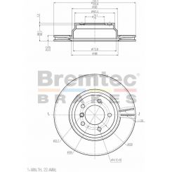 Bremtec Euro-Line Disc Brake Rotor (Single) 330mm