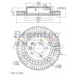 Bremtec Euro-Line Disc Brake Rotor (Pair) 317mm