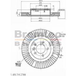 Bremtec Euro-Line Disc Brake Rotor (Single) 337.40mm