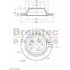 Bremtec Euro-Line Disc Brake Rotor (Single) 314.00mm